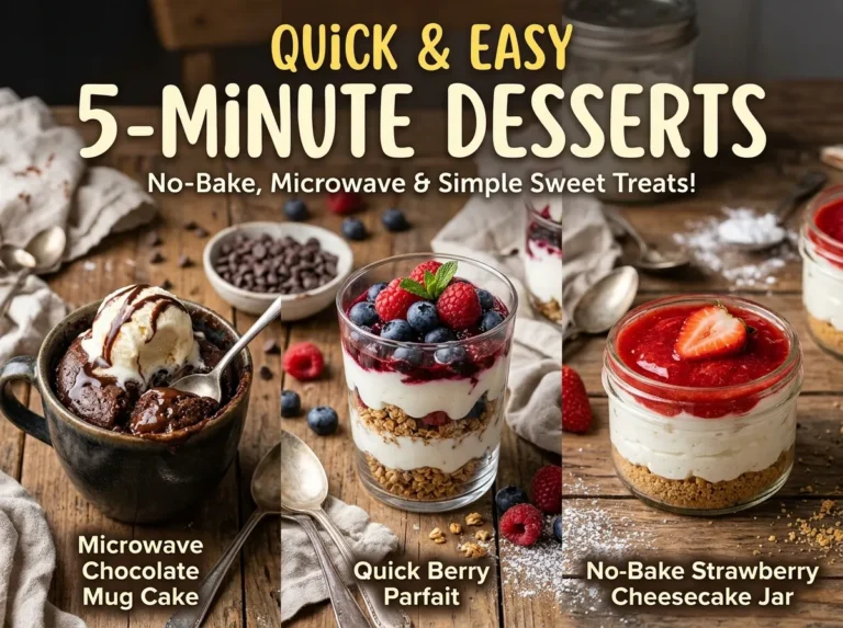 Quick And Easy 5-Minute Dessert Recipes