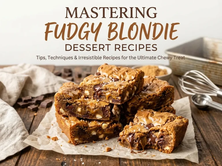 Mastering  Fudgy Blondie Dessert Recipes