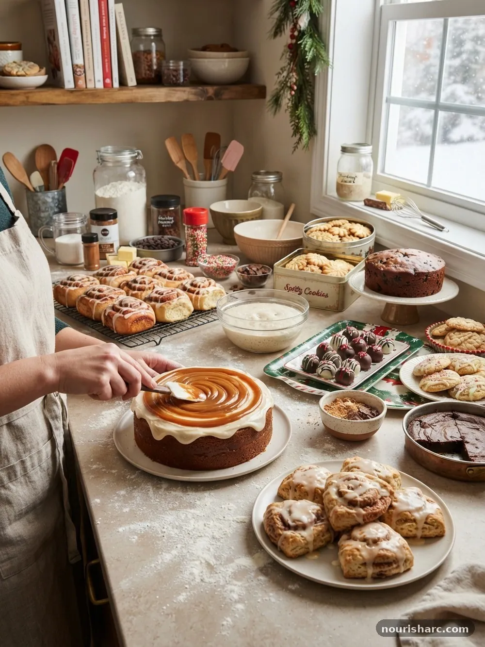 Indulgent Sourdough Cinnamon Rolls - Festive Sourdough Recipes For Christmas Breakfast