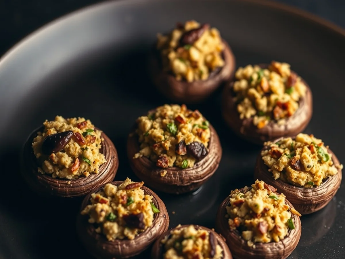 Simple Stuffed Mushrooms - Thanksgiving Appetizers