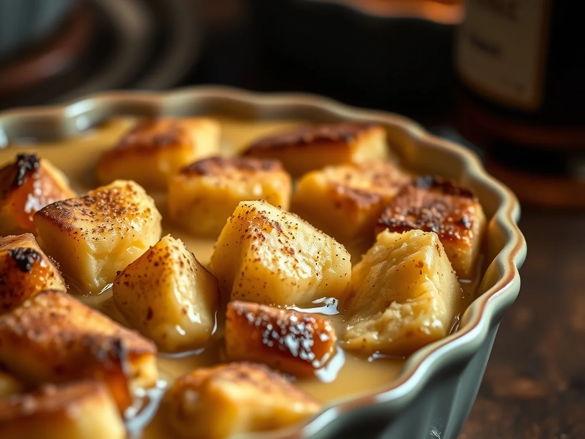 Bourbon Vanilla Bread Pudding - Thanksgiving Desserts