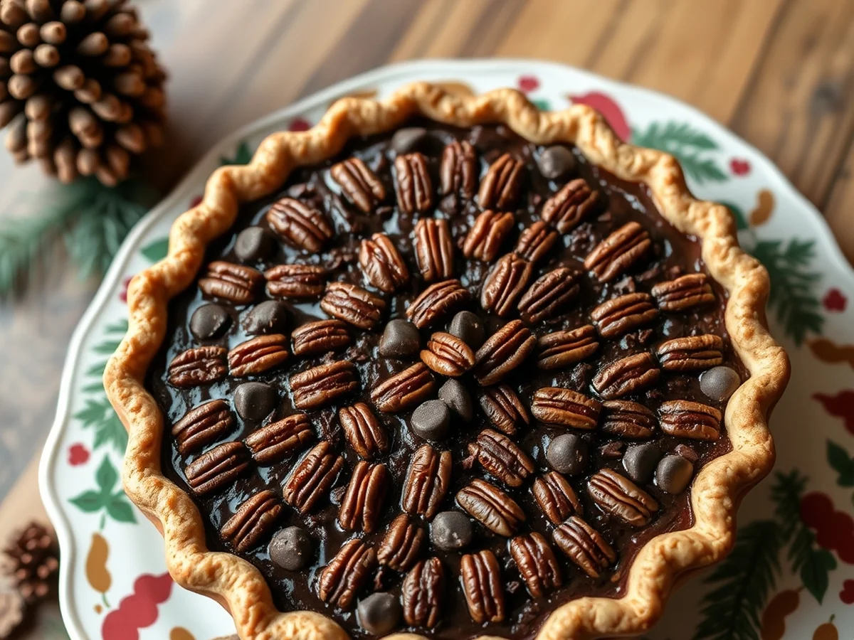 Chocolate Pecan Pie - Thanksgiving Desserts