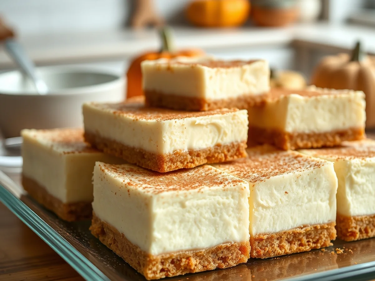 Creamy Cheesecake Bars - Thanksgiving Desserts