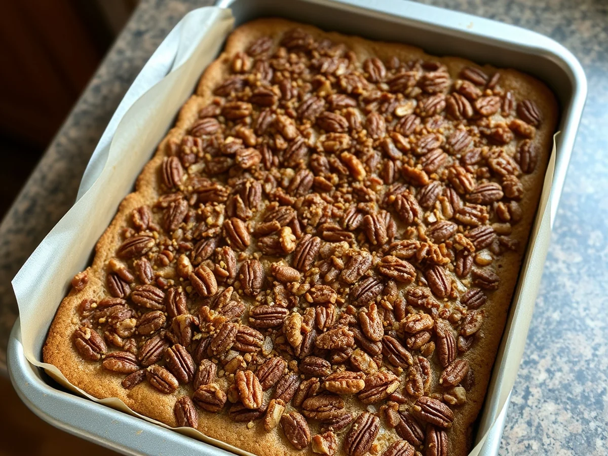 Crunchy Pecan Bars - Thanksgiving Desserts