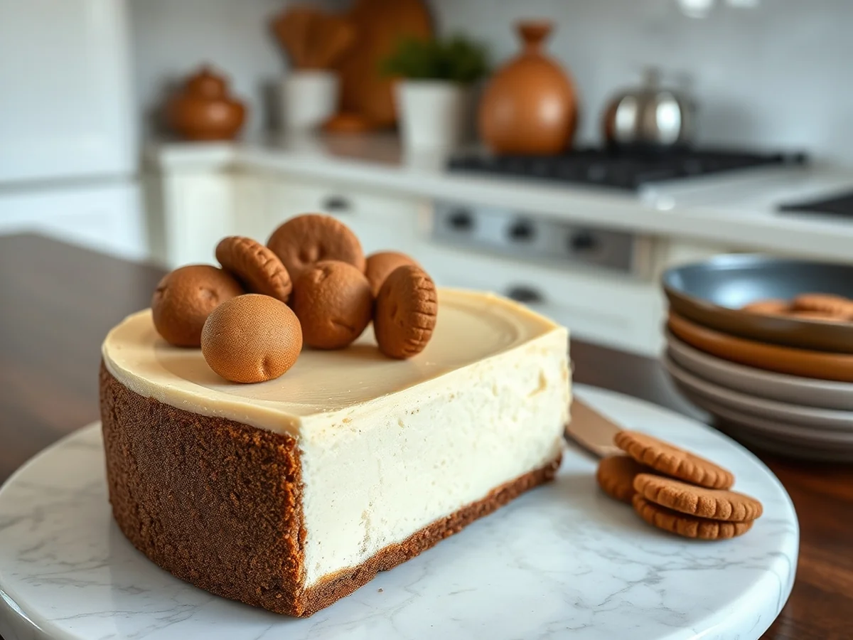 Gingersnap No Bake Cheesecake - Thanksgiving Desserts