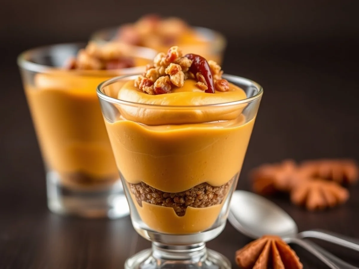 Praline Pumpkin Mousse - Thanksgiving Desserts