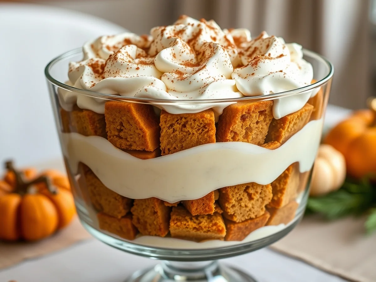 Pumpkin Spice Trifle - Thanksgiving Desserts