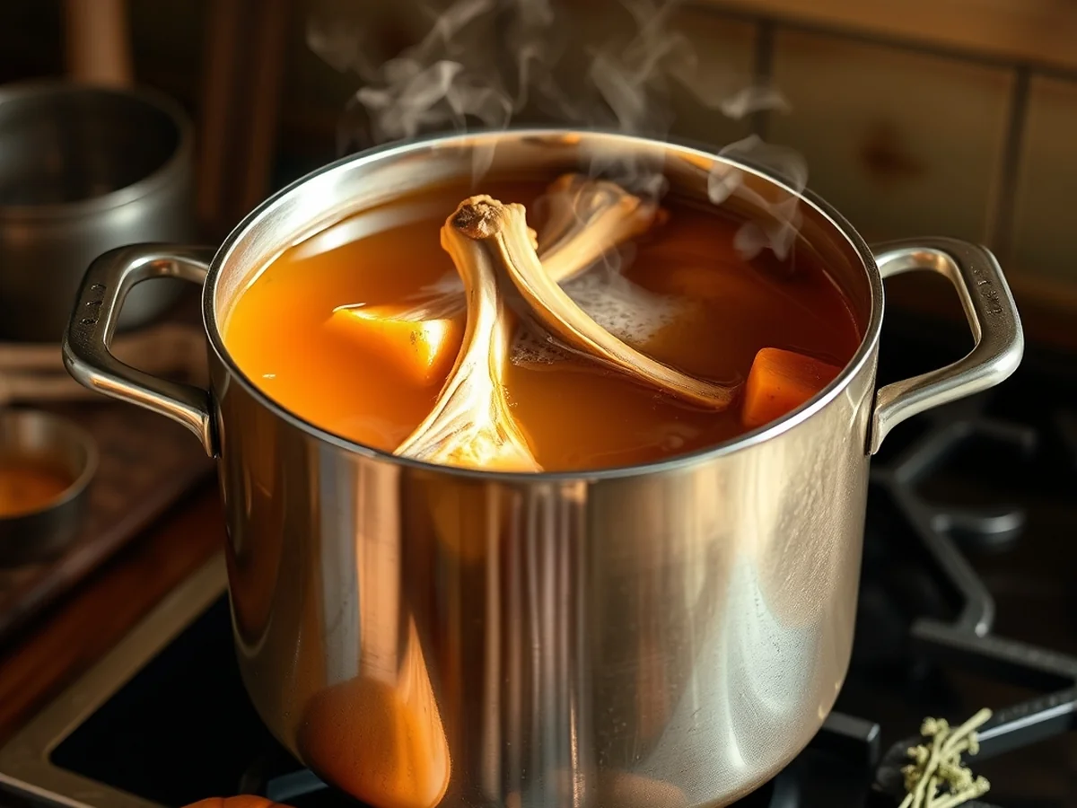 Rich Turkey Bone Broth - Thanksgiving Leftover Turkey Recipes